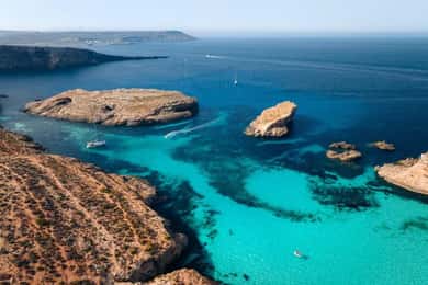 Färjetrafik mellan Gozo och Comino & Blue Lagoon