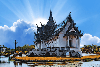 BANGKOK: Høydepunkttur med museumspark og landlig tempel