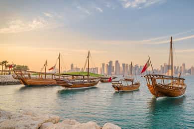 Doha: Sunset Dhow Cruise with Skyline View & Corniche