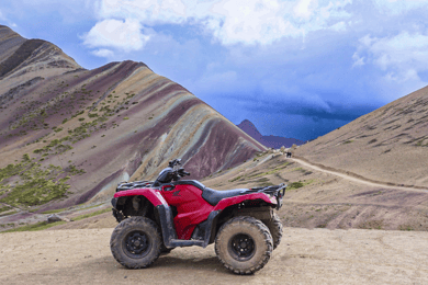From Cusco: ATV to Rainbow Mountain or Red Valley with Meal