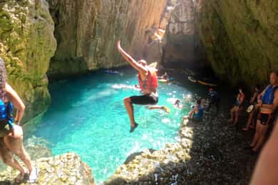 Moraig : Excursion en kayak à Moraig et à la grotte peces-testos