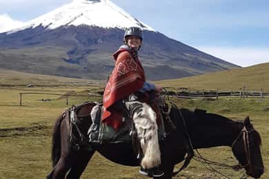 Vulcano Cotopaxi: escursione a cavallo di un'intera giornata per principianti