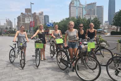 Visite nocturne à vélo des incontournables de Shanghai et de la gastronomie (jour et nuit)