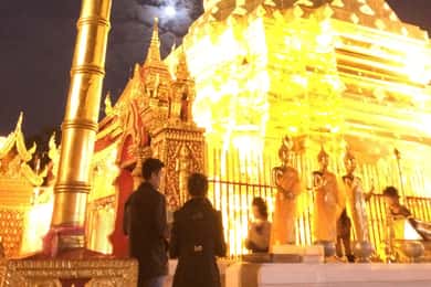 Doi Suthep Hill Tribe Village and Evening Buddhist Service