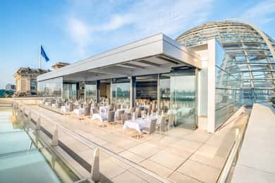 ベルリン：Käfer Restaurant Reichstagの屋上ディナー