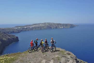 Santorini: Aventura em bicicleta de montanha eléctrica