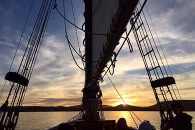 Camden: Sunset Sailing Cruise on a Wooden Schooner