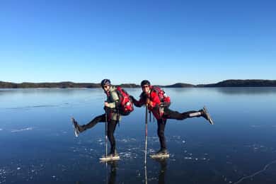 Skridskoåkning på naturis Stockholm: Skridskoåkning på naturlig is Introduktionstur