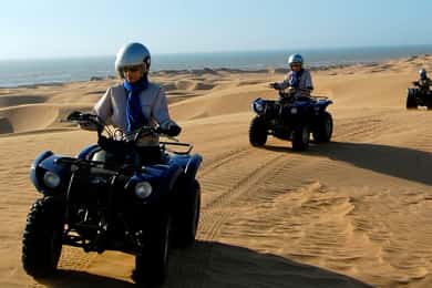 Essaouria : Circuit de 2 heures en quad sur la plage et les grandes dunes