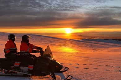 Snowmobiling on Eyjafjallajökull
