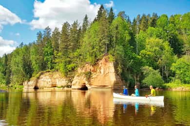 Ab Riga: Ganztägige Kajaktour auf dem Gauja-Fluss