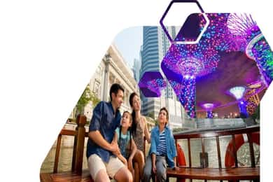 Espectáculos Spectra y Garden Rhapsody con el crucero por el río Singapur
