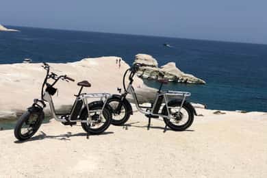 Milos: Half day electric bike tour with Sarakiniko beach