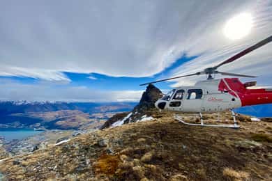 Panoramic View Helicopter Flight with Alpine Landing