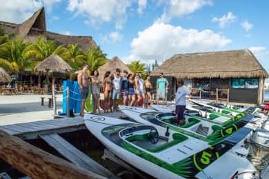 Cancun : Aventure en bateau rapide dans la jungle et plongée en apnée
