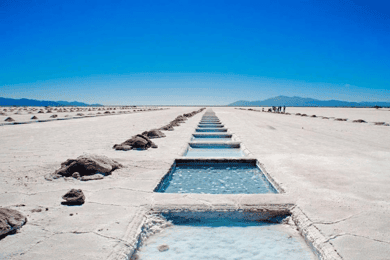 From Jujuy: Salinas Grandes with Purmamarca