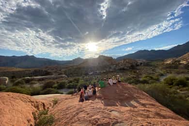 Las Vegas, Las Vegas Vandring och fotografering i solnedgången nära Red Rock
