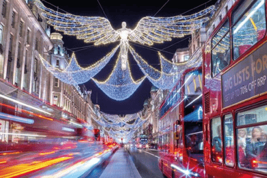 London: Christmas Lights Nighttime Bus Tour with Live Guide