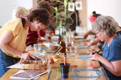 Oaxaca de Juarez: Workshop de impressão de arte com um artista local