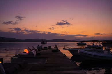 Vourvourou: Sunset Cruise to Diaporos Island & Blue Lagoon