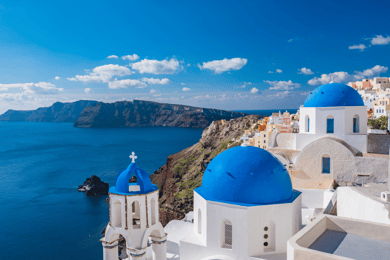 Fra Heraklion/Kreta: Guidet dagstur til øya Santorini