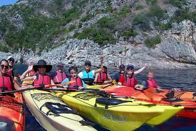 Mikros Gialos: Lefkada Guided Kayak Tour with Refreshments
