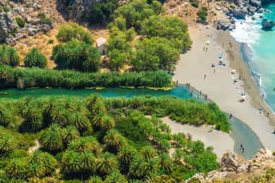 Rethymno/Chania: Preveli-stranden og Kourtaliotiko-kløften