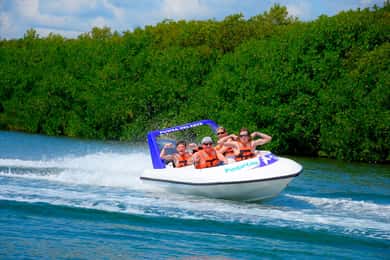 Cancún: Aventura en la selva con lancha rápida y snorkel