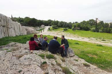 Athene: democratie-ervaringsworkshop op de Pnyx-heuvel
