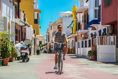 Malaga: E-Bike-tur til slotsbjerget og fiskerlandsbyen