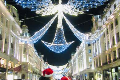 Londres : Visite privée des illuminations de Noël en taxi londonien emblématique