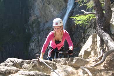 Ötztal: Via Ferrata Klettersteig Tour am Lehner Wasserfall