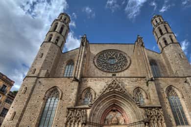 Barcelona, Spanien Rundtur i Santa Maria del Mar och tillgång till terrass