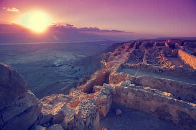 Från Jerusalem: Masadas soluppgång, Ein Gedi och Döda havet