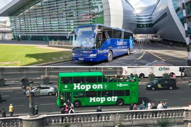 Dublín: Traslado al aeropuerto y billete de autobús Hop-On Hop-Off