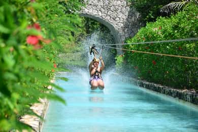 Buggy Ride, Zipline Splash & Waterfall Pool Combo with Lunch