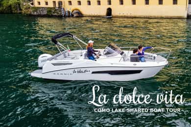 Como lake shared boat tour 1 o 2 ore rain cover