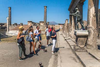 Napoli eller Sorrento: Heldagstur til Pompeji og Vesuv