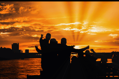 Bonn: Bootstour bei Sonnenuntergang auf dem Rhein