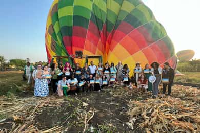 Luxor: Passeio de balão de ar quente na Cisjordânia com serviço de busca no hotel