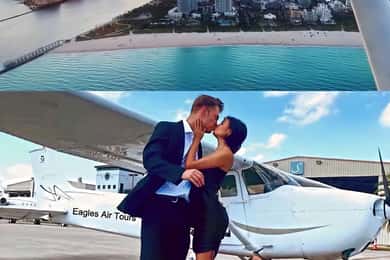 Miami: Romantisk 1 timmes privat flygresa med champagne