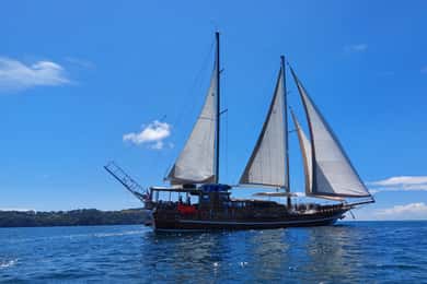 Quepos: Kryssning med träsegelbåt med vattensporter och mat
