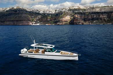 The Fastest All Inclusive Private Motor Yacht in Santorini
