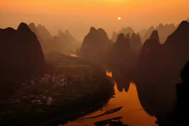 Yangshuo/Guilin : Journée ou demi-journée au lever du soleil sur la colline de Xianggong