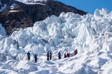 Franz Josef: 2,5 uur gletsjerwandeling met helikoptervlucht