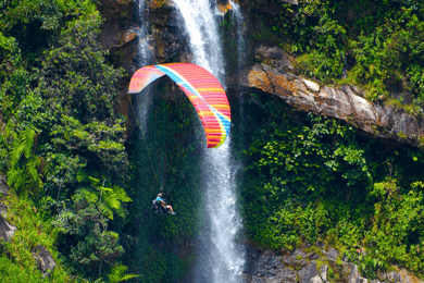 From Medellin: Private Paragliding Tour Over Waterfalls