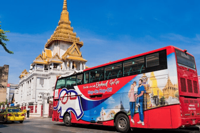 Bangkok: Chinatown Night Walking Tour and Hop On Hop Off Bus