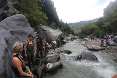 Fluss-Trekking Gole Alcantara