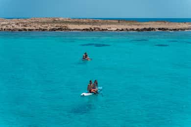 Ibiza: Formentera Boat Cruise with Paddle, Snorkel & Lunch