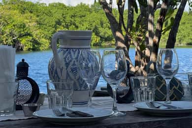 Exclusive dining experience next to a cenote in Tulum